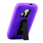 Wholesale Kyocera Hydro Icon C6730 Armor Hybrid Stand Case (Purple Black)